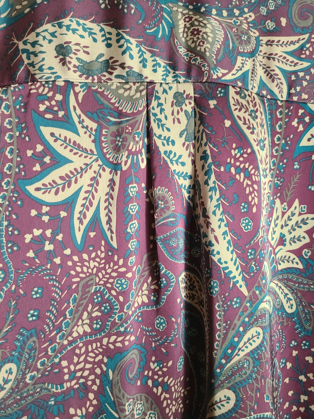 Lauren Ralph Lauren Burgundy Paisley Long Sleeve Dress - Picture 4 of 11